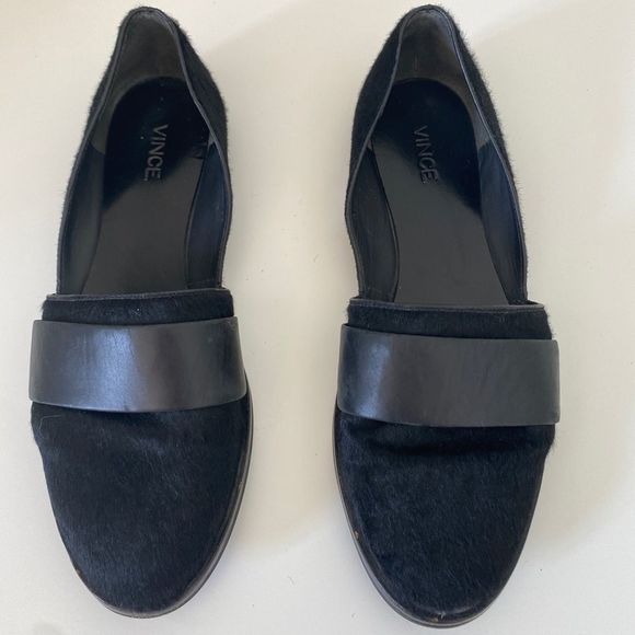 VINCE Mason (Maxon) Black Genuine Calf Hair Flats - Picture 4 of 15